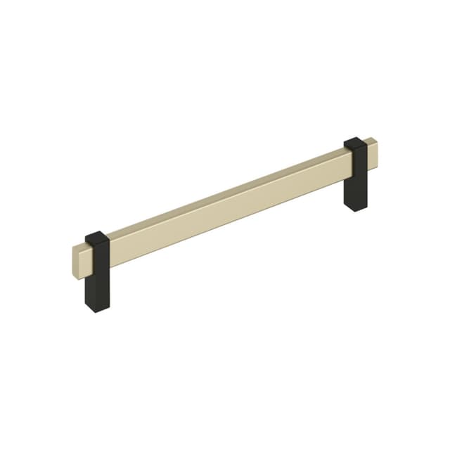 7-9/16" Mulino Cabinet Pull, Golden Champagne/Matte Black
