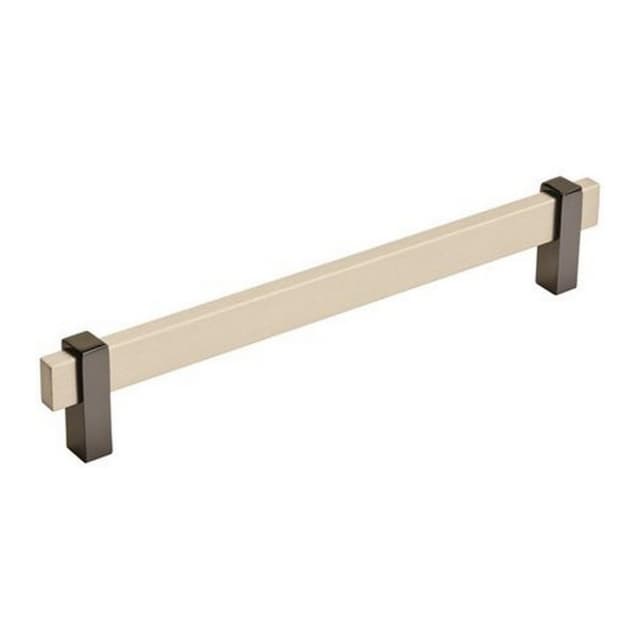 7-9/16" Mulino Cabinet Pull, Silver Champagne/Black Nickel