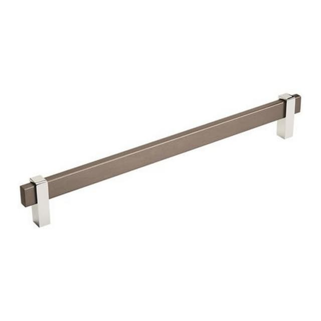 10-1/16" Mulino Cabinet Pull, Black Brushed Nickel/Polished Chrome