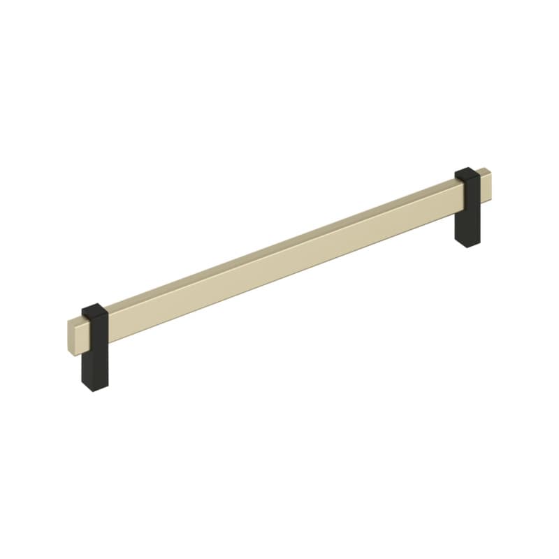 10-1/16" Mulino Cabinet Pull, Golden Champagne/Matte Black