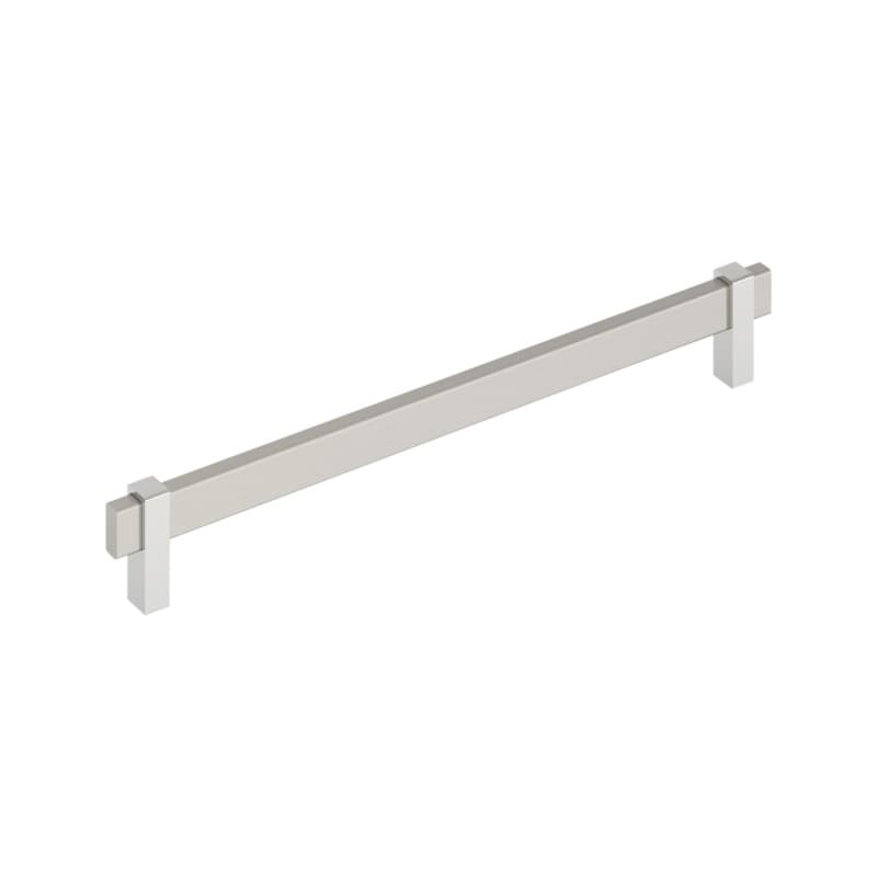 10-1/16" Mulino Cabinet Pull, Satin Nickel/Polished Chrome