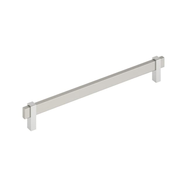 10-1/16" Mulino Cabinet Pull, Satin Nickel/Polished Chrome