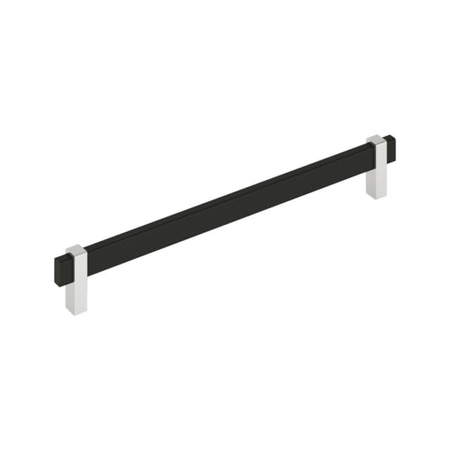 10-1/16" Mulino Cabinet Pull, Matte Black/Polished Chrome