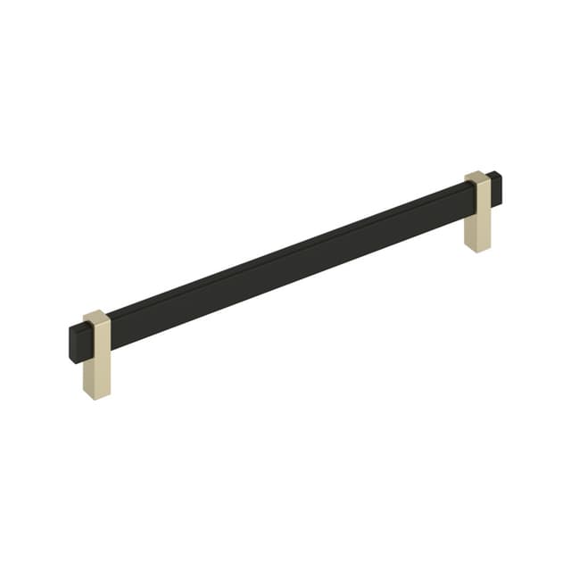 10-1/16" Mulino Cabinet Pull, Matte Black/Golden Champagne