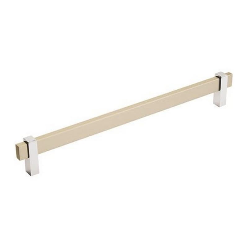 10-1/16" Mulino Cabinet Pull, Silver Champagne/Polished Chrome