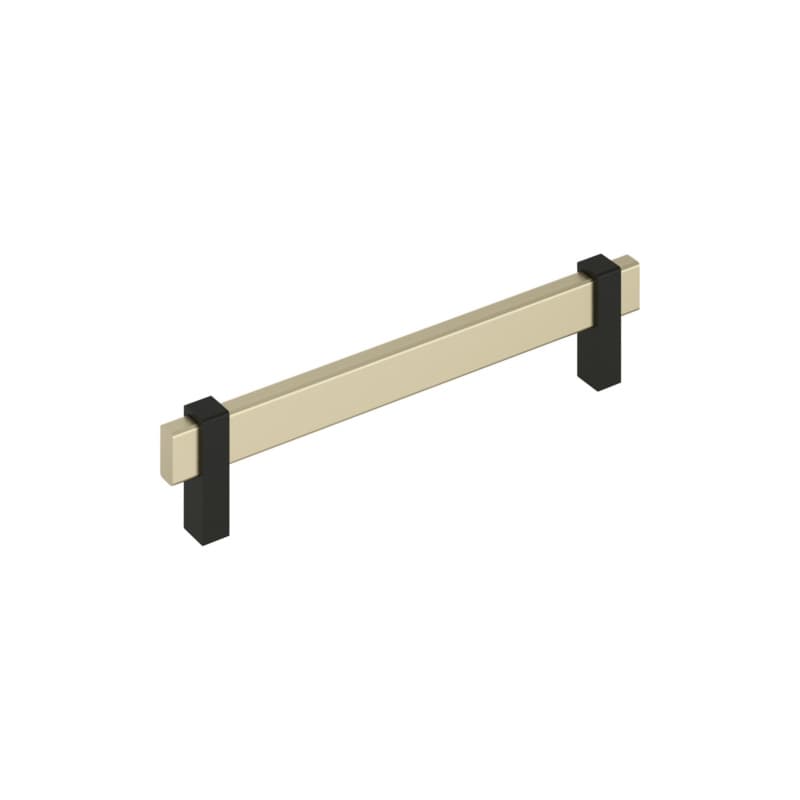 6-5/16" Mulino Cabinet Pull, Golden Champagne/Matte Black