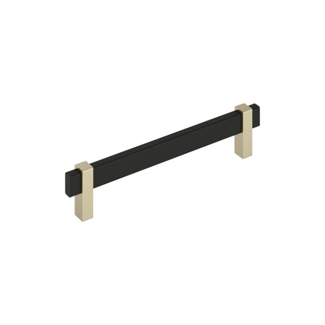 6-5/16" Mulino Cabinet Pull, Matte Black/Golden Champagne