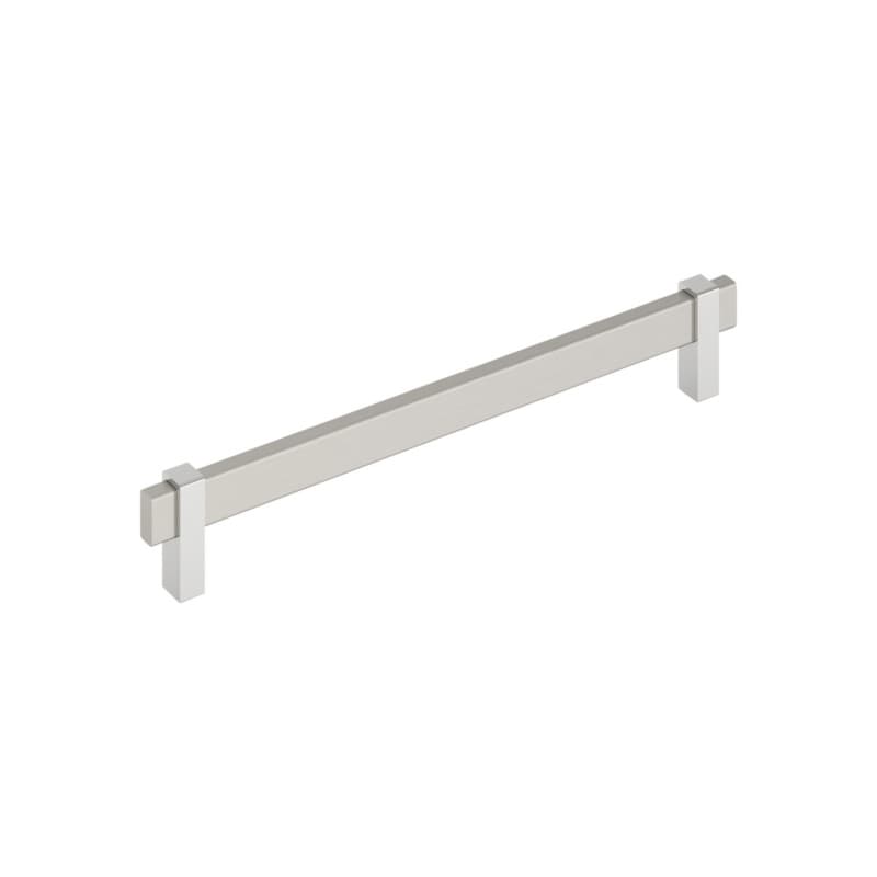 8-13/16" Mulino Cabinet Pull, Satin Nickel/Polished Chrome