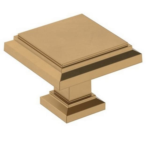 1-1/4" Appoint Square Knob, Champagne Bronze Finish