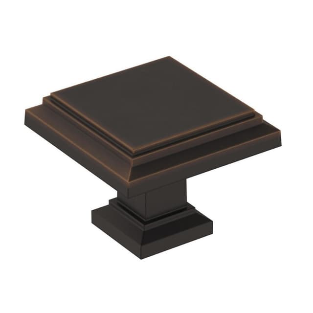 1-1/4" Appoint Square Knob, Oil-Rubbed Bronze Finish