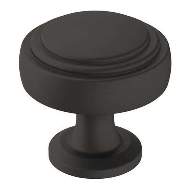 1-1/4" Winsome Mushroom Knob, Matte Black Finish