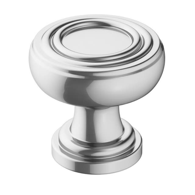 1-1/8" Ville Mushroom Cabinet Knob, Polished Chrome Finish