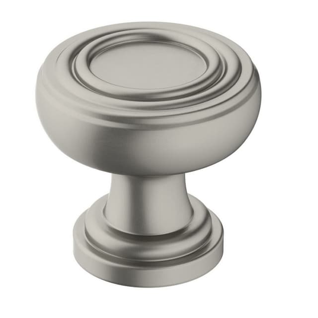 1-1/8" Ville Mushroom Cabinet Knob, Satin Nickel Finish