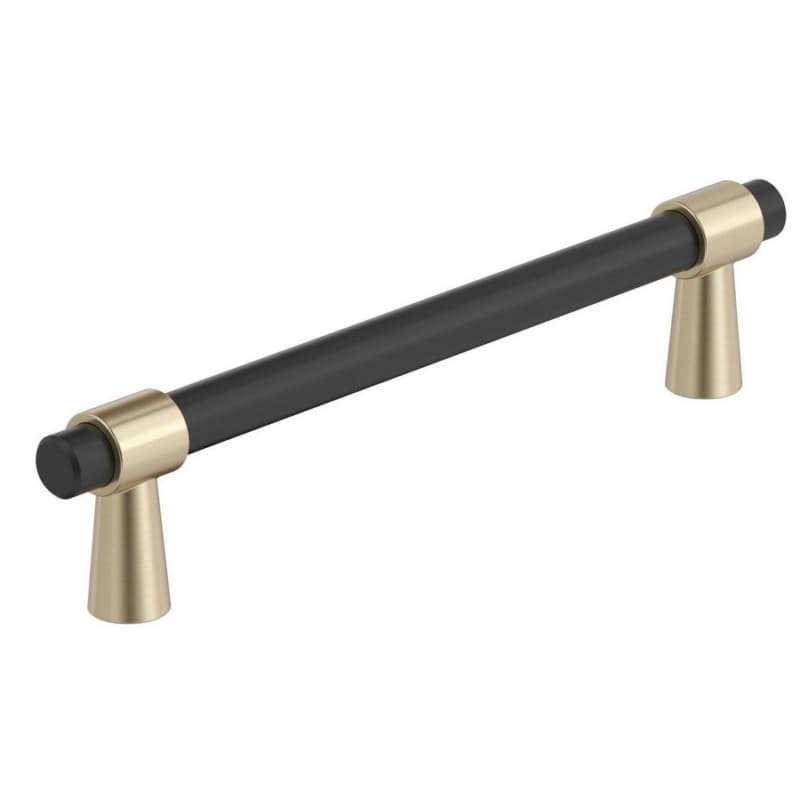 5-1/16" Mergence Cabinet Pull, Matte Black/Golden Champagne