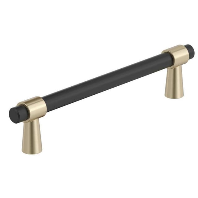 5-1/16" Mergence Cabinet Pull, Matte Black/Golden Champagne
