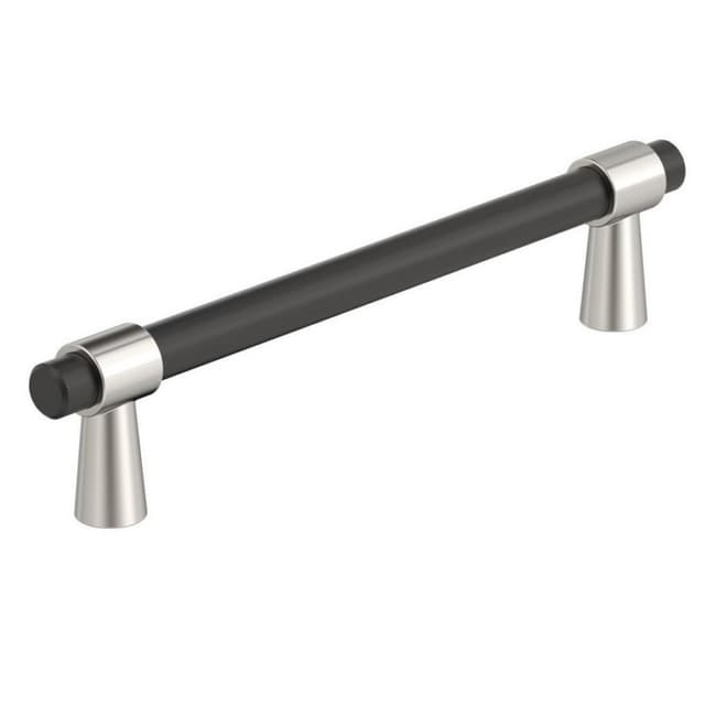 5-1/16" Mergence Cabinet Pull, Matte Black/Polished Nickel