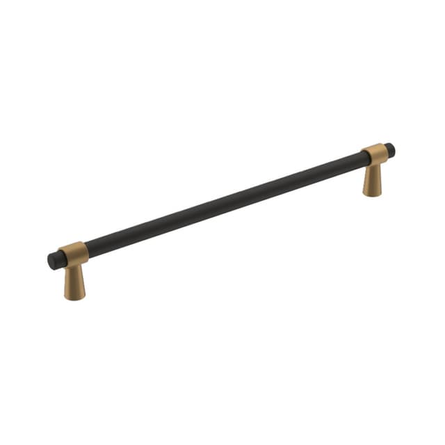 224mm Mergence Bar Pull, Matte Black/Champagne Bronze