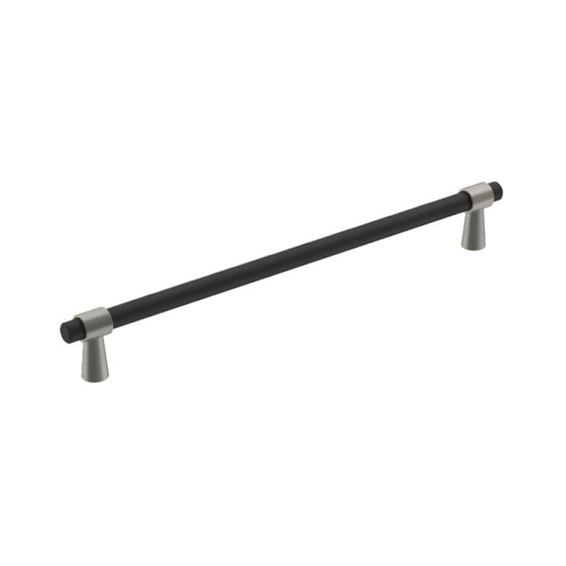 224mm Mergence Bar Pull, Matte Black/Satin Nickel