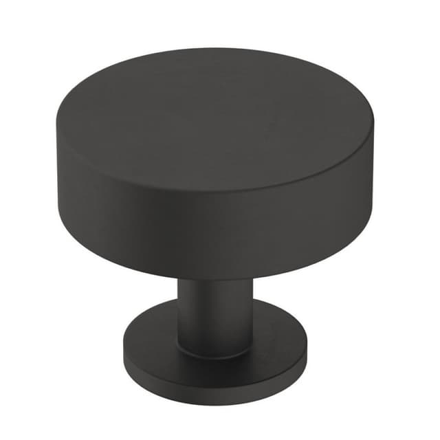 1-1/4" Radius Mushroom Knob, Matte Black Finish