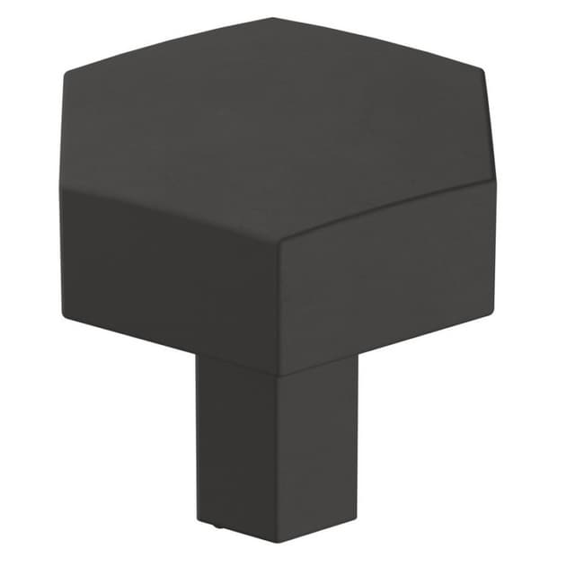 1-1/4" Caliber Hexagonal Knob, Matte Black