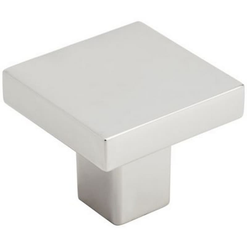 1-3/16" Monument Square Knob, Polished Nickel Finish