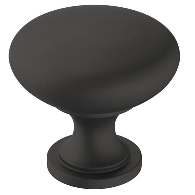 1-1/4" Era Round Knob, Matte Black Finish