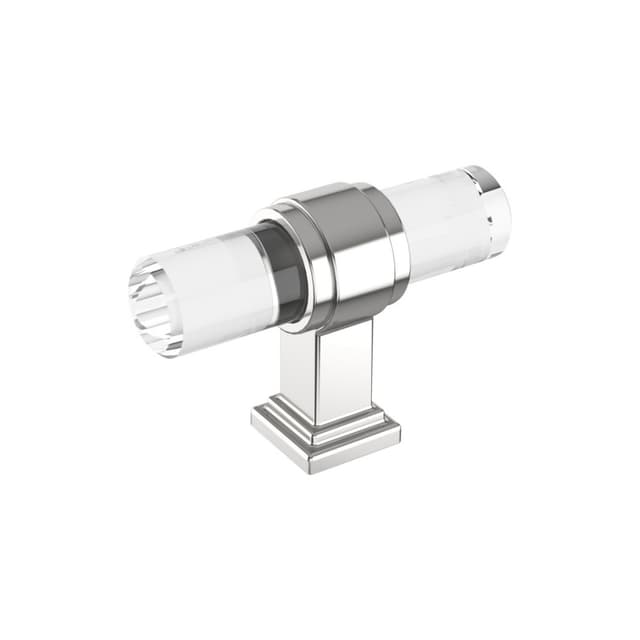 2-1/8" Glacio Premium Bar Cabinet Knob, Clear/Chrome
