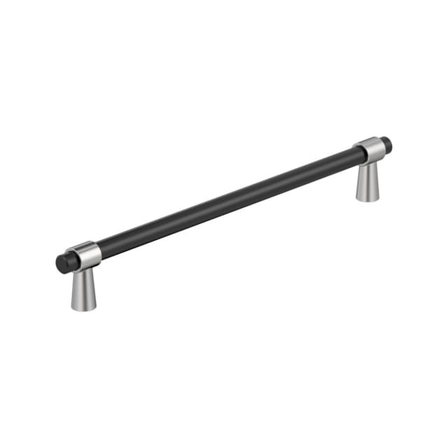 10-1/16" Mergence Cabinet Pull, Matte Black/Polished Chrome