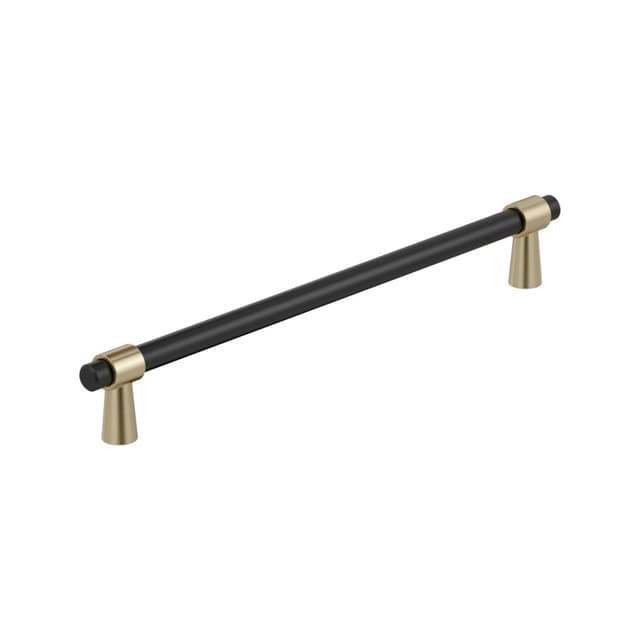 10-1/16" Mergence Cabinet Pull, Matte Black/Golden Champagne