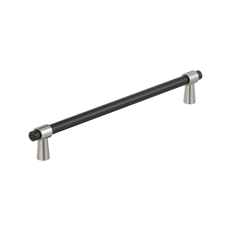 10-1/16" Mergence Cabinet Pull, Matte Black/Satin Nickel