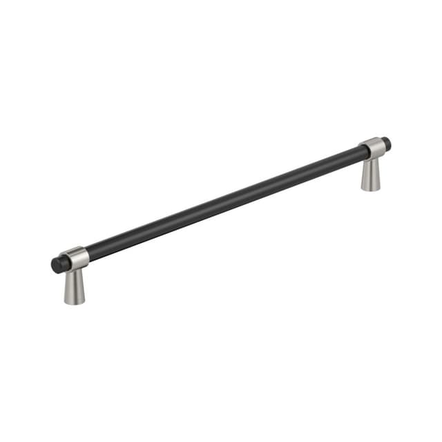 12-5/8" Mergence Cabinet Pull, Matte Black/Satin Nickel