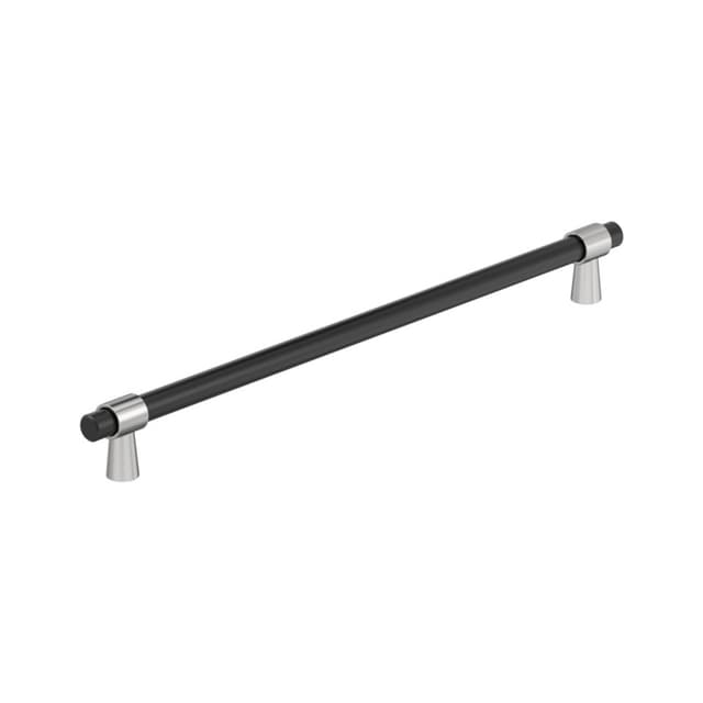 18" Mergence Appliance Pull, Matte Black/Polished Chrome