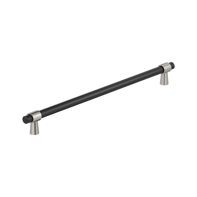 18" Mergence Appliance Pull, Matte Black/Satin Nickel