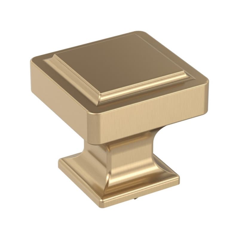 1-3/16" Eleva Square Cabinet Knob, Champagne Bronze
