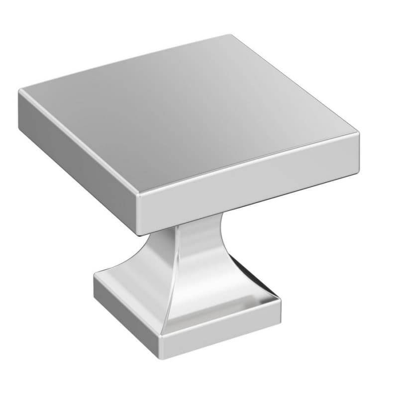 1-1/16" Pedestal Square Cabinet Knob, Polished Chrome