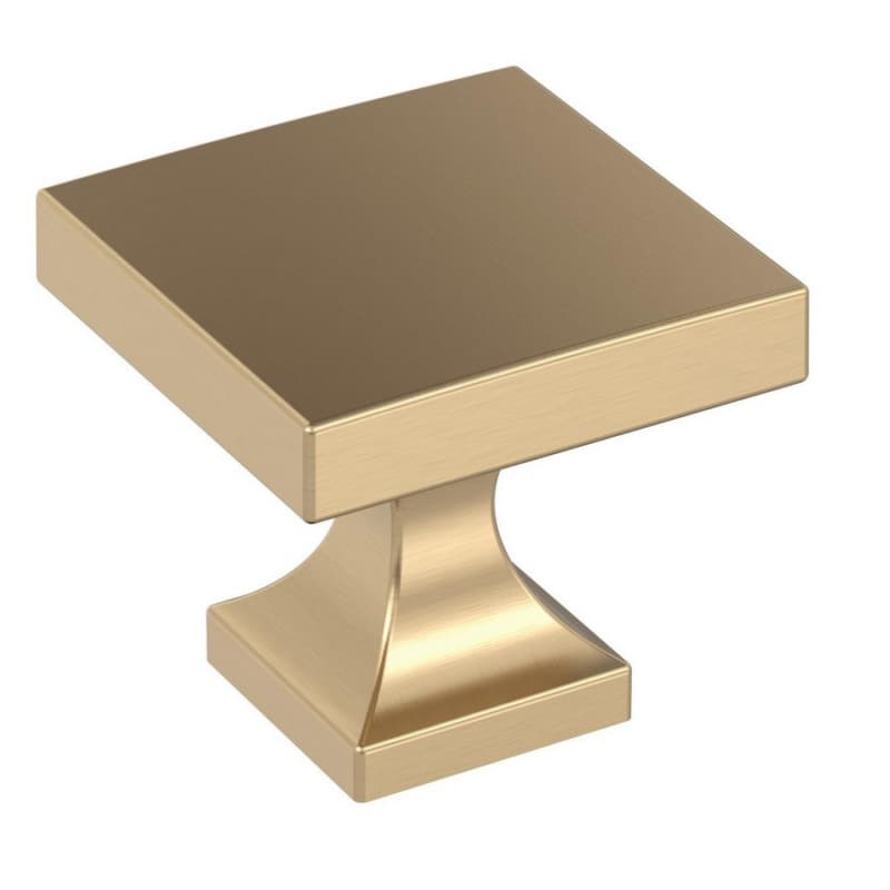 1-1/16" Pedestal Square Cabinet Knob, Champagne Bronze