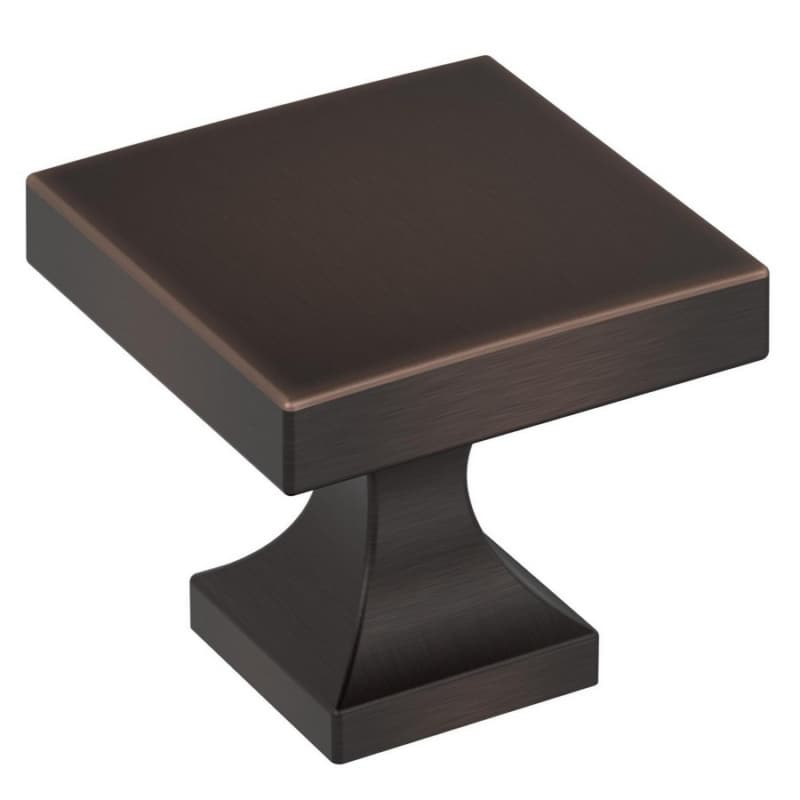 1-1/16" Pedestal Square Cabinet Knob, Oil-Rubbed Bronze