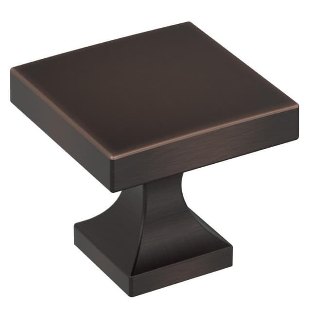 1-1/16" Pedestal Square Cabinet Knob, Oil-Rubbed Bronze