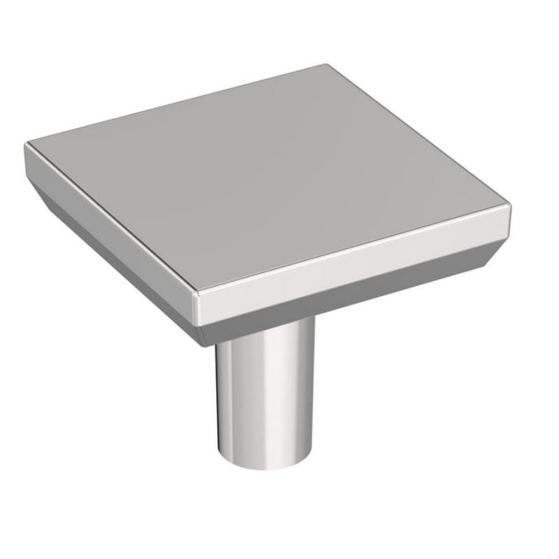 1-1/16" Chamfered Edge Square Cabinet Knob, Polished Chrome