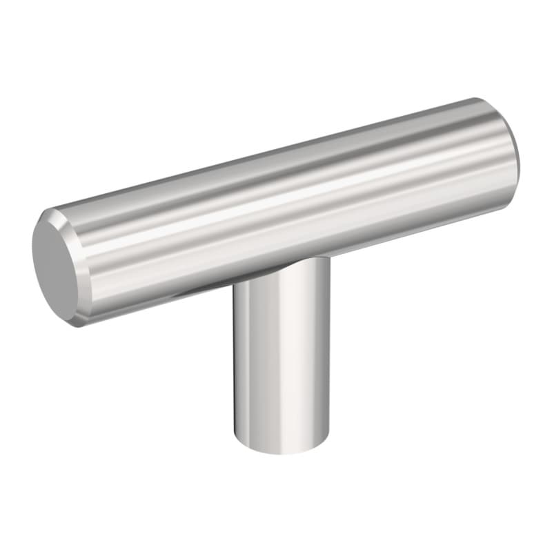 2" Bar Pulls Hollow Cabinet T-Knob, Polished Chrome