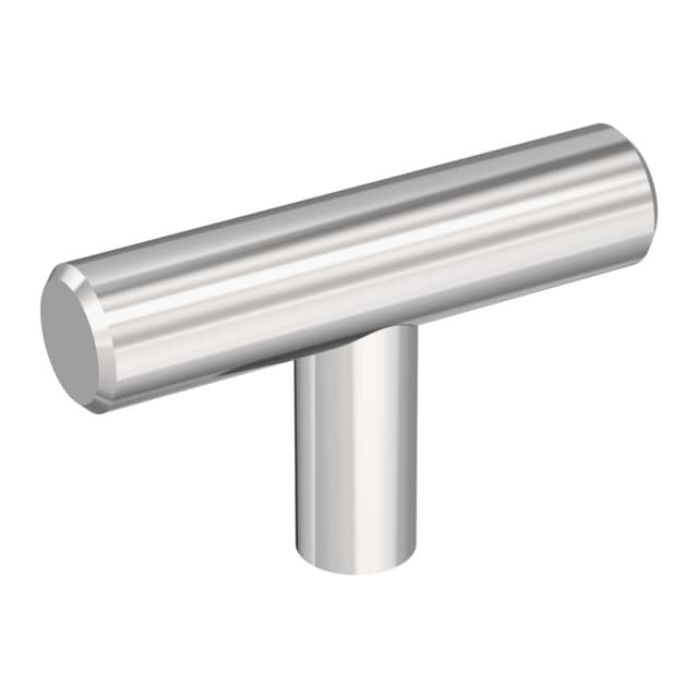 2" Bar Pulls Hollow Cabinet T-Knob, Polished Chrome