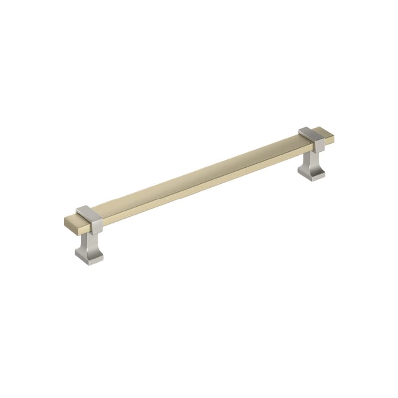 7-9/16" Overton Cabinet Pull, Golden Champagne/Satin Nickel
