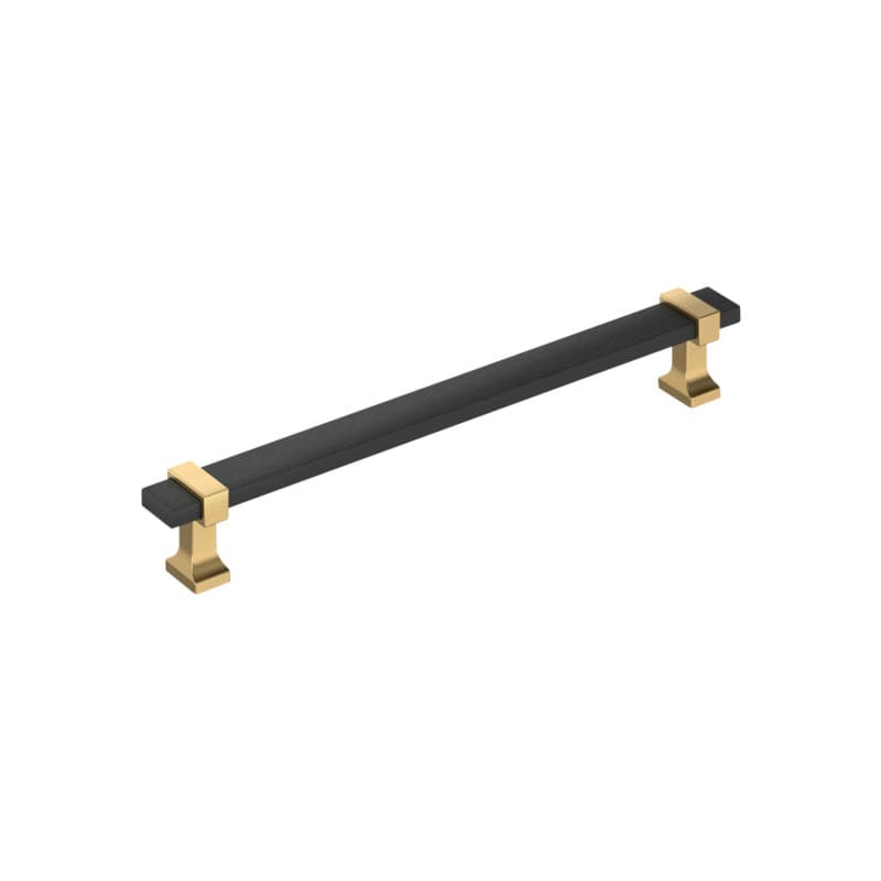 7-9/16" Overton Cabinet Pull, Matte Black/Champagne Bronze