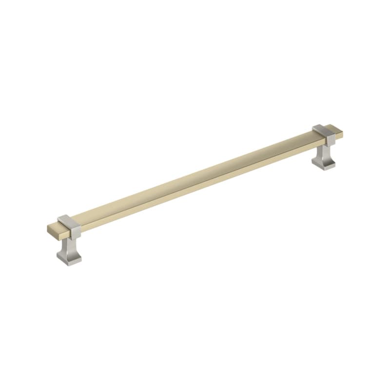 10-1/16" Overton Cabinet Pull, Golden Champagne/Satin Nickel