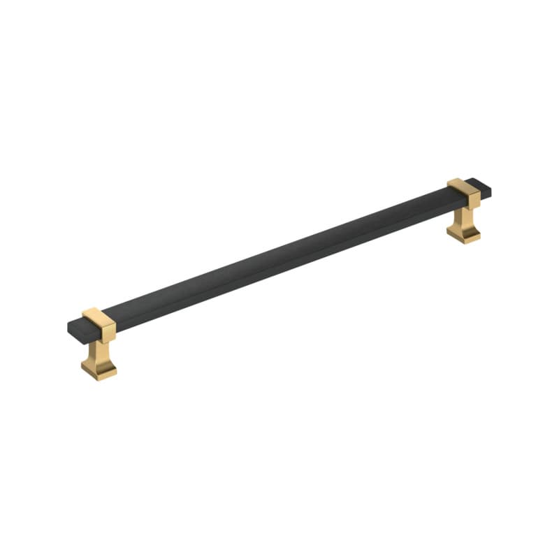 10-1/16" Overton Cabinet Pull, Matte Black/Champagne Bronze