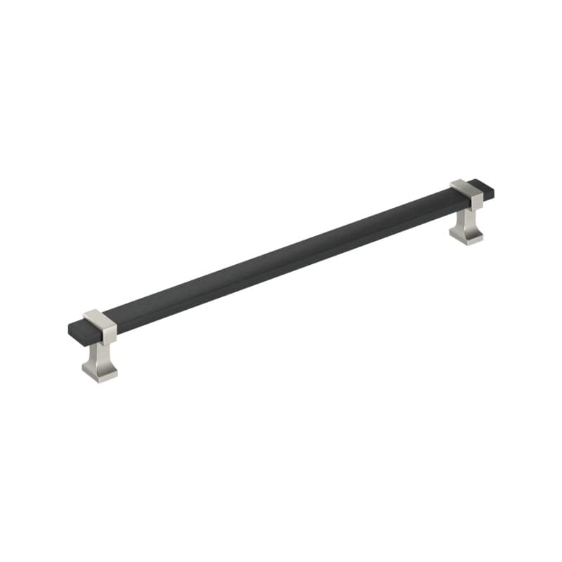 10-1/16" Overton Cabinet Pull, Brushed Matte Black/Satin Nickel