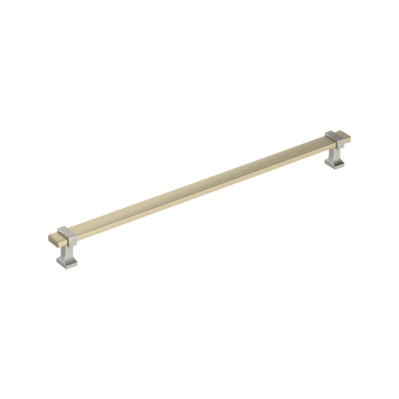 12-5/8" Ovaerton Cabinet Pull, Golden Champagne/Satin Nickel