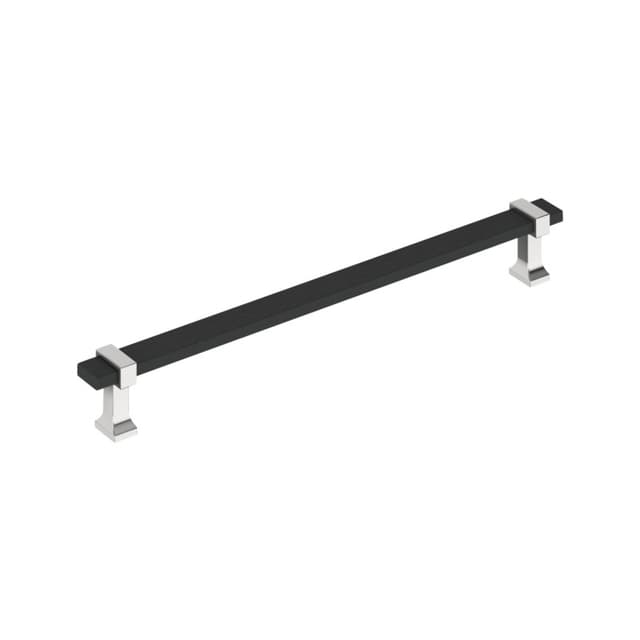 12" Overton Appliance Pull, Matte Black/Polished Chrome