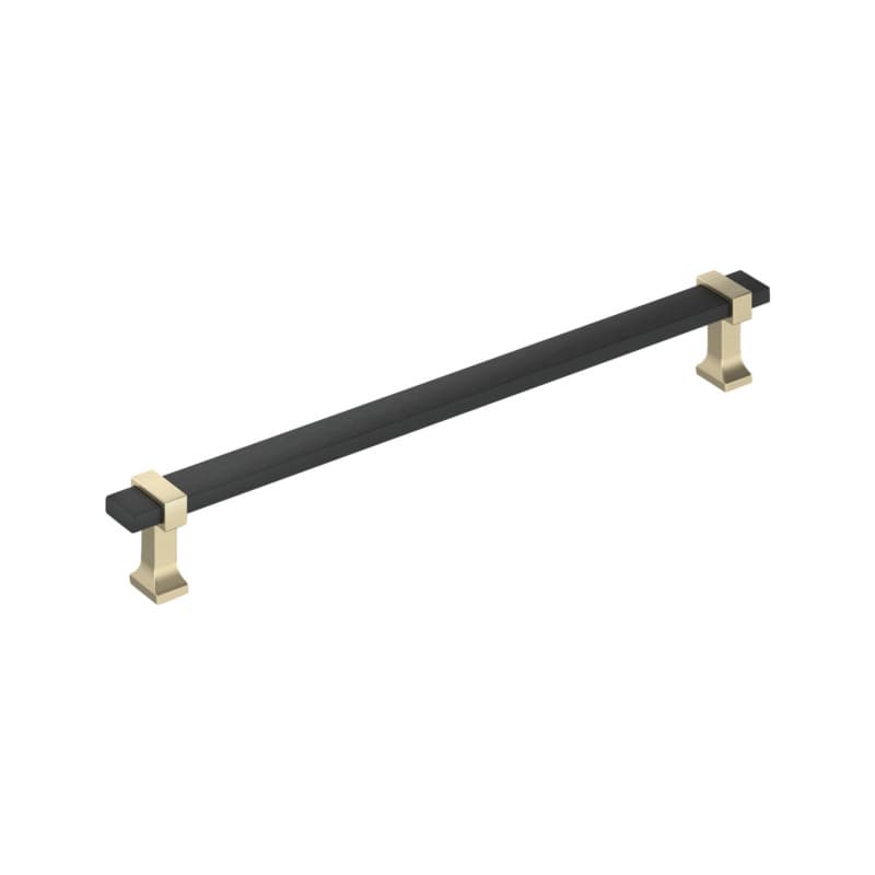 12" Overton Appliance Pull, Matte Black/Golden Champagne