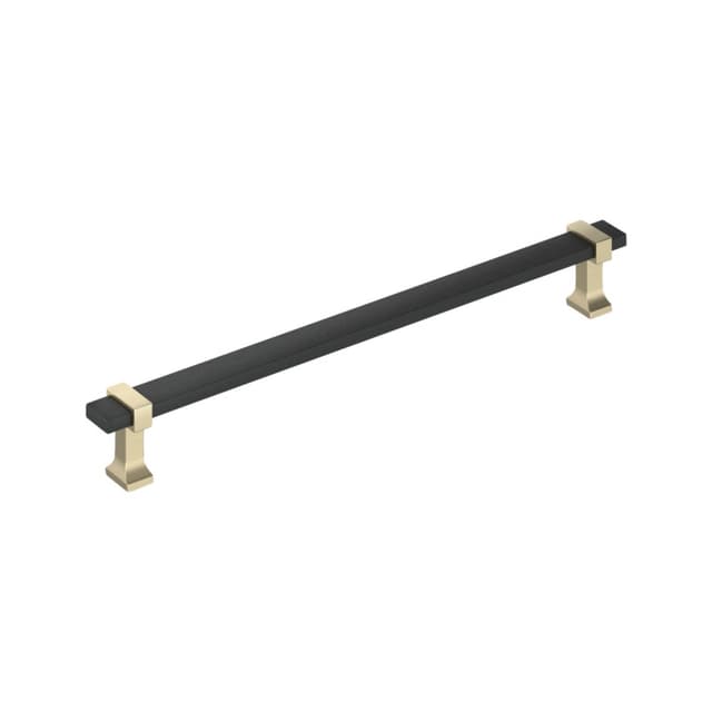12" Overton Appliance Pull, Matte Black/Golden Champagne